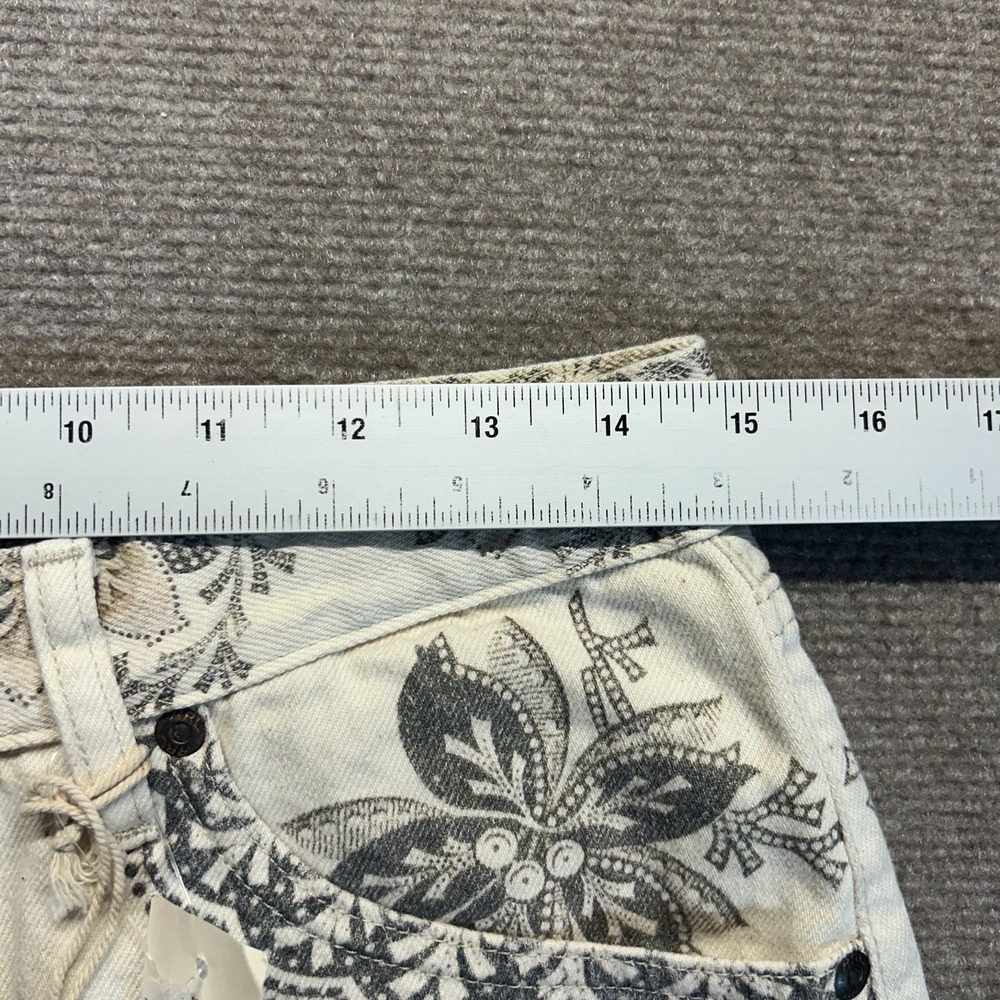 Double RL Denim Shorts Women's 28 RRL Boy Fit Brylee Floral Print Raw Hem 4" NEW - Picture 7 of 16
